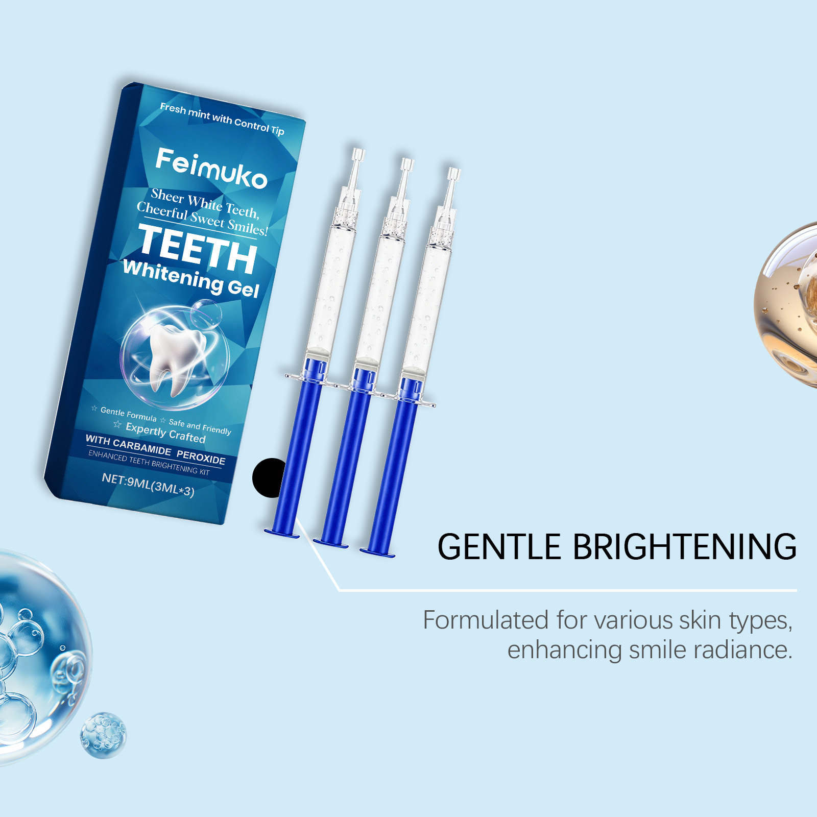 Feimuko Teeth Whitening Gel 3P - Teeth Whitening Kit recension och pris