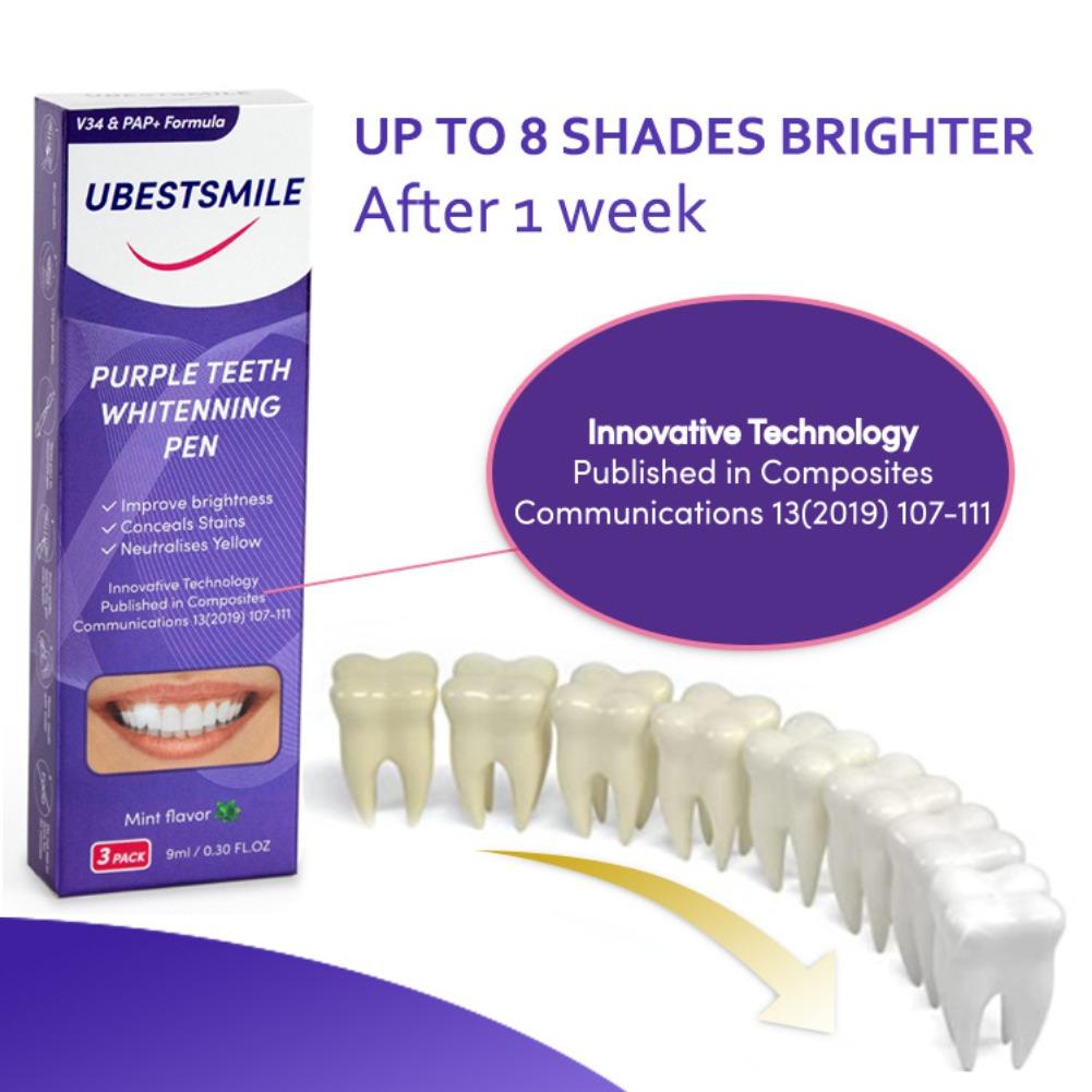UBESTSMILE V34&PAP+ Formula Pu - Teeth Whitening Pens recension och pris